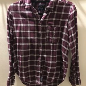 Maroon plaid shirt